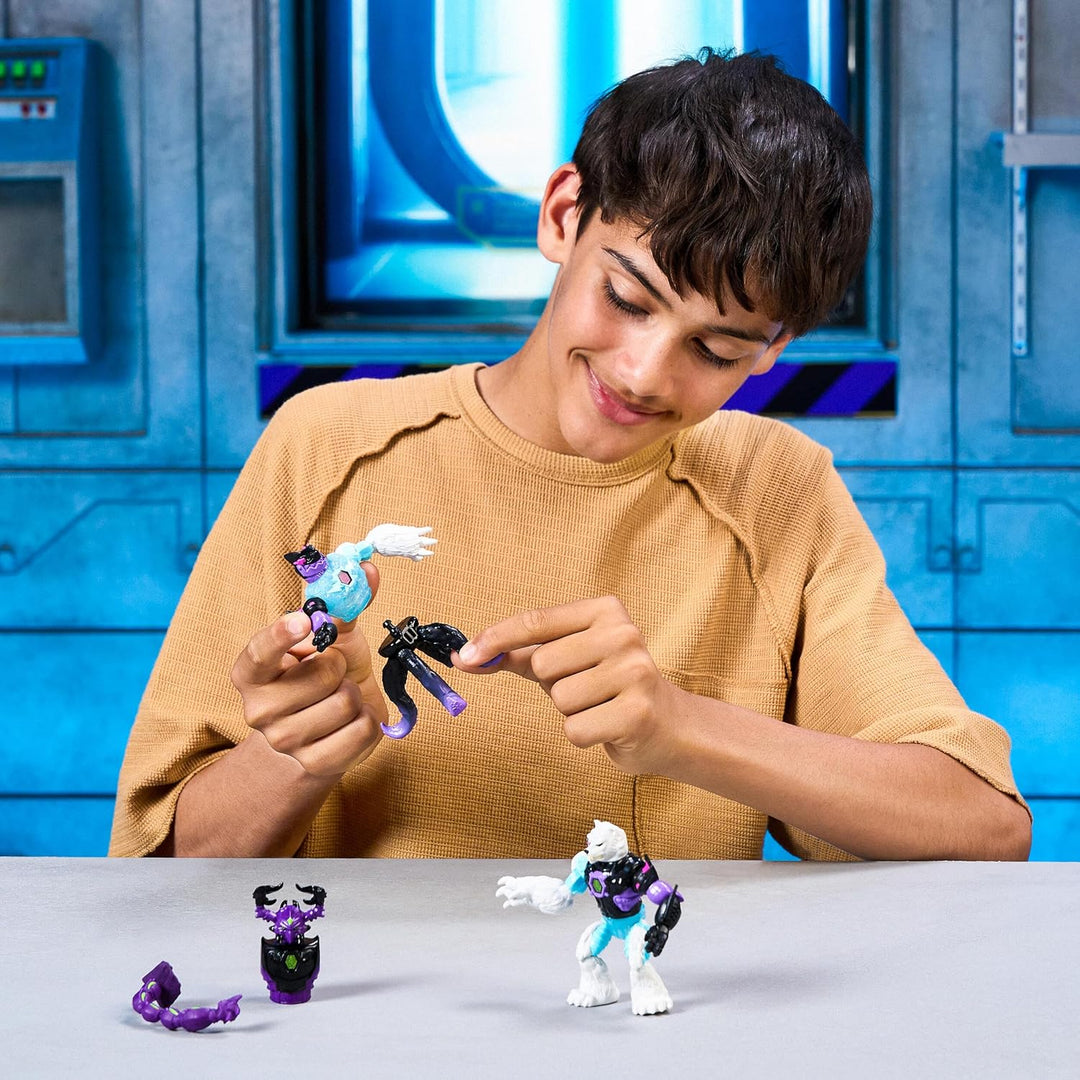 MrBeast Lab Hybrids Mehrfachpackung, Verschiedene Hybrid-Teile und 2 Actionfiguren zum Kombinieren,