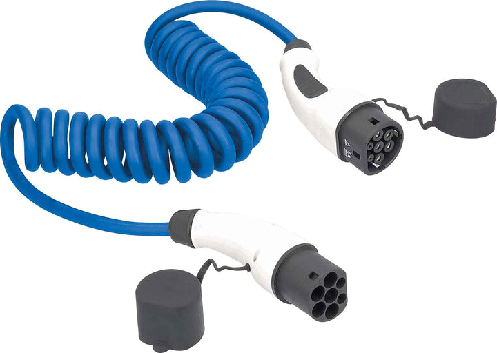 as - Schwabe Spiralladekabel für Hybrid &amp; Elektroauto Mode 3, Typ 2 Ladekabel 1-phasig 3,6 kW, dehnb