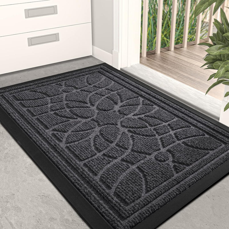 DEXI Fussmatte Aussen rutschfest 44×75 cm,Schmutzfangmatte Outdoor Waschbar,wetterfest Fussmatte aus