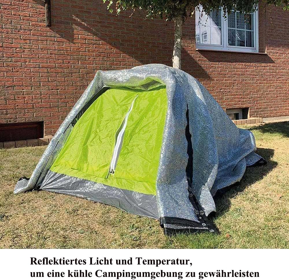 Schattennetz Auto für Hunde, 3 x 2 m, Aluminium-Netz, 85% Hitzeschutzhaube, UV-reflektierender Schut