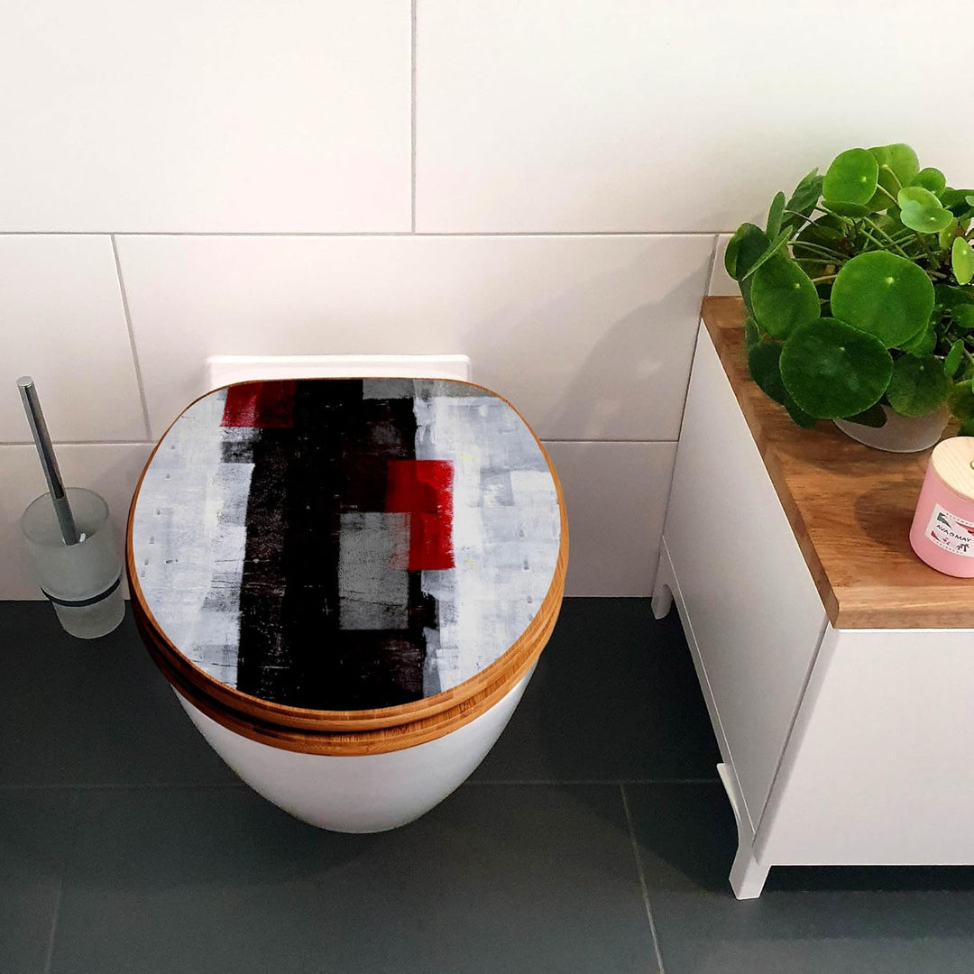 banjado Design WC Sitz Bambus Absenkautomatik 45,8x37,5cm - Toilettendeckel mit Absenkautomatik Holz