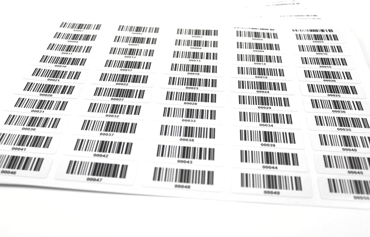 Barcodeetiketten 1-1000 DGUV Prüfung Barcode Etiketten fortlaufend 5-stellig 1.000 Stck Strichcode E