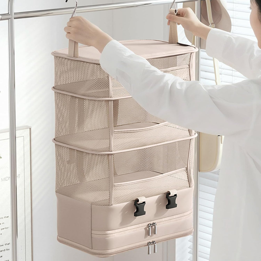 ACESOME Compression Koffer Organizer, Koffer-Organizer, Camping Organizer Hängend, Faltbar Regal Han