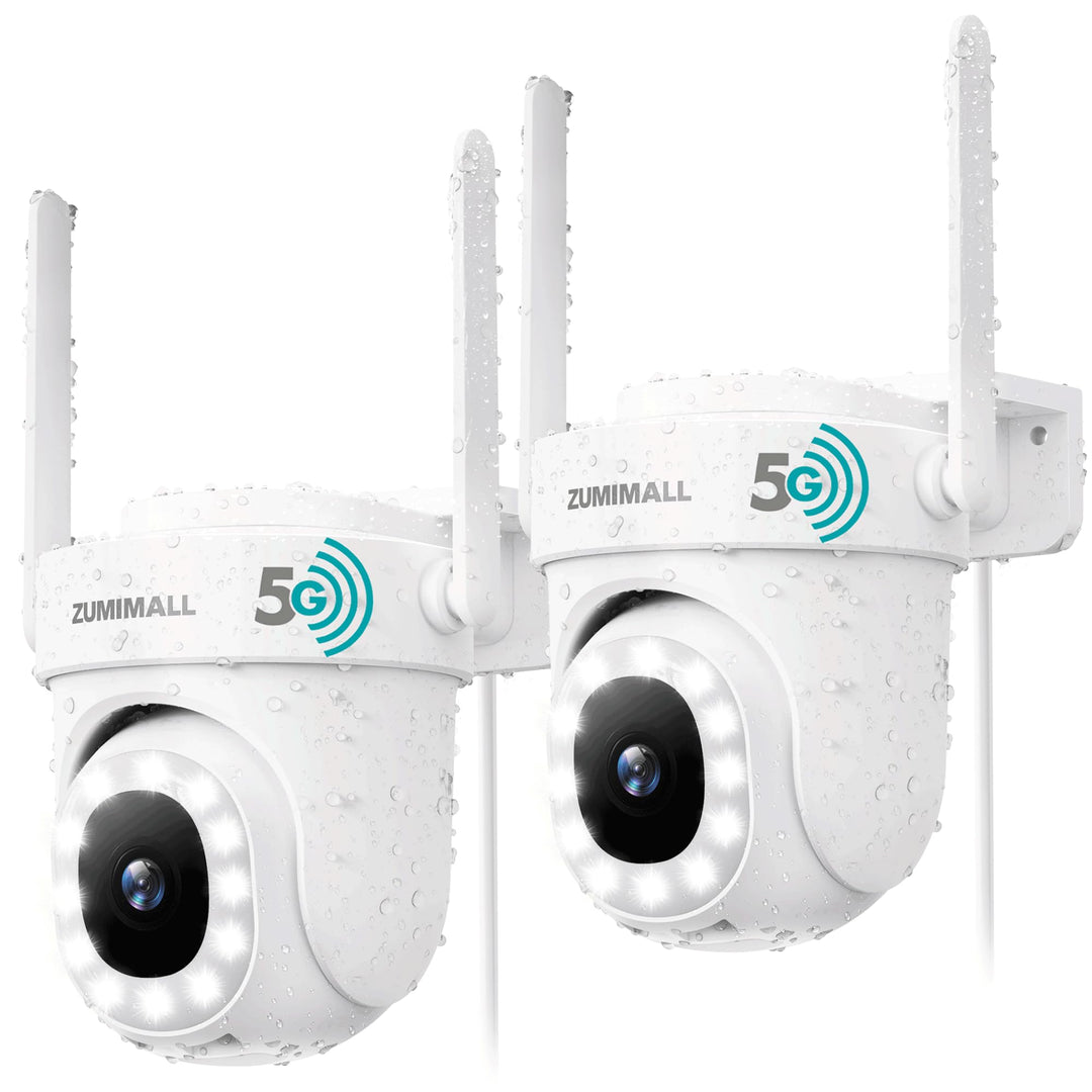 ZUMIMALL 5MP Überwachungskamera Aussen 5G/2,4GHz WLAN Kamera Überwachung aussen Kabelgebunden, 355°/