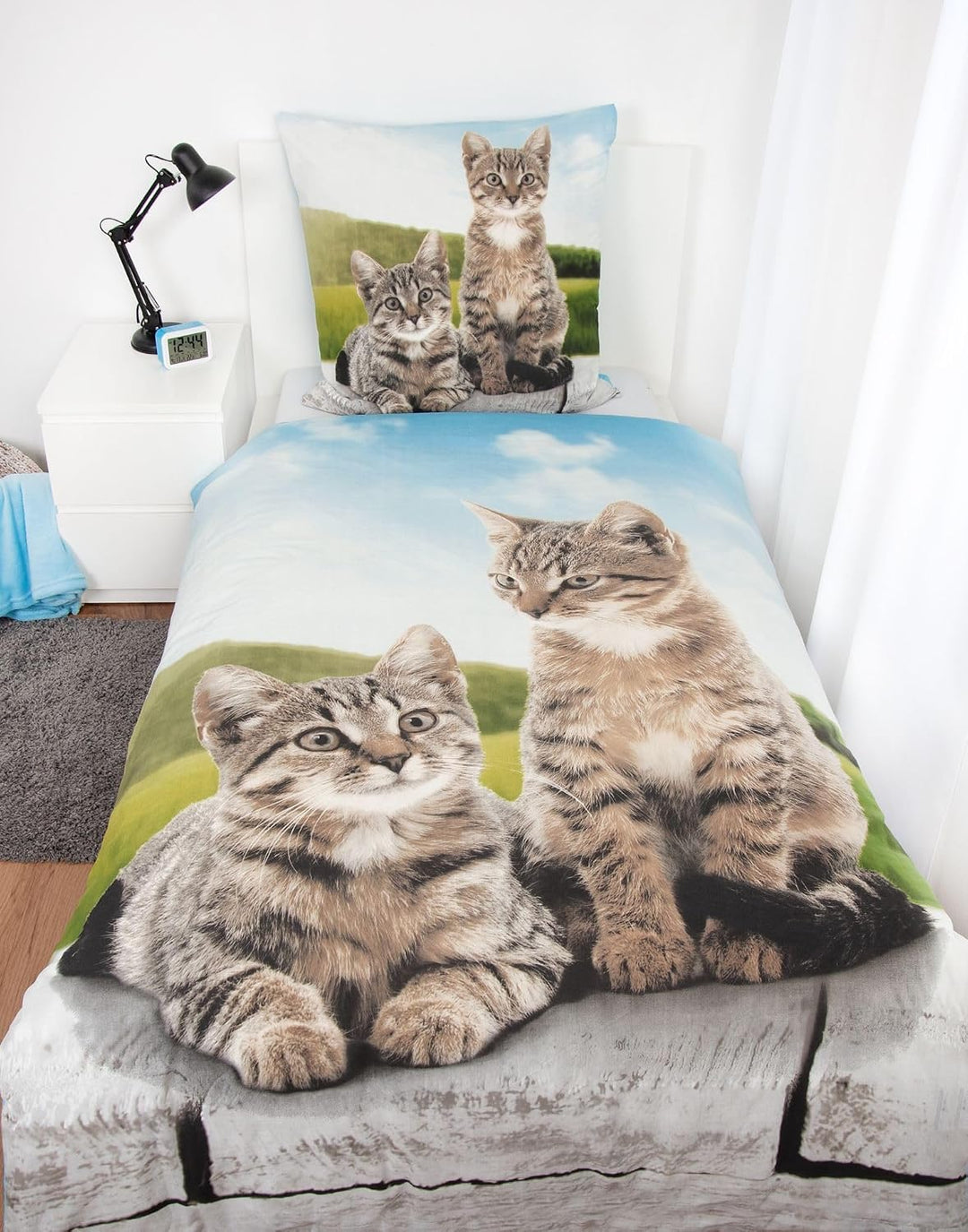 Klaus Herding GmbH Herding Wende Bettwäsche Set Katzen Bettwäsche 2 TLG.135 x 200cm