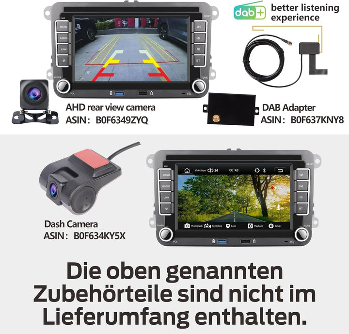 Linux Autoradio 5s Start | Bluetooth/Wireless CarPlay/Android Auto/FM/AM/RDS/USB | 100W DSP | Für VW