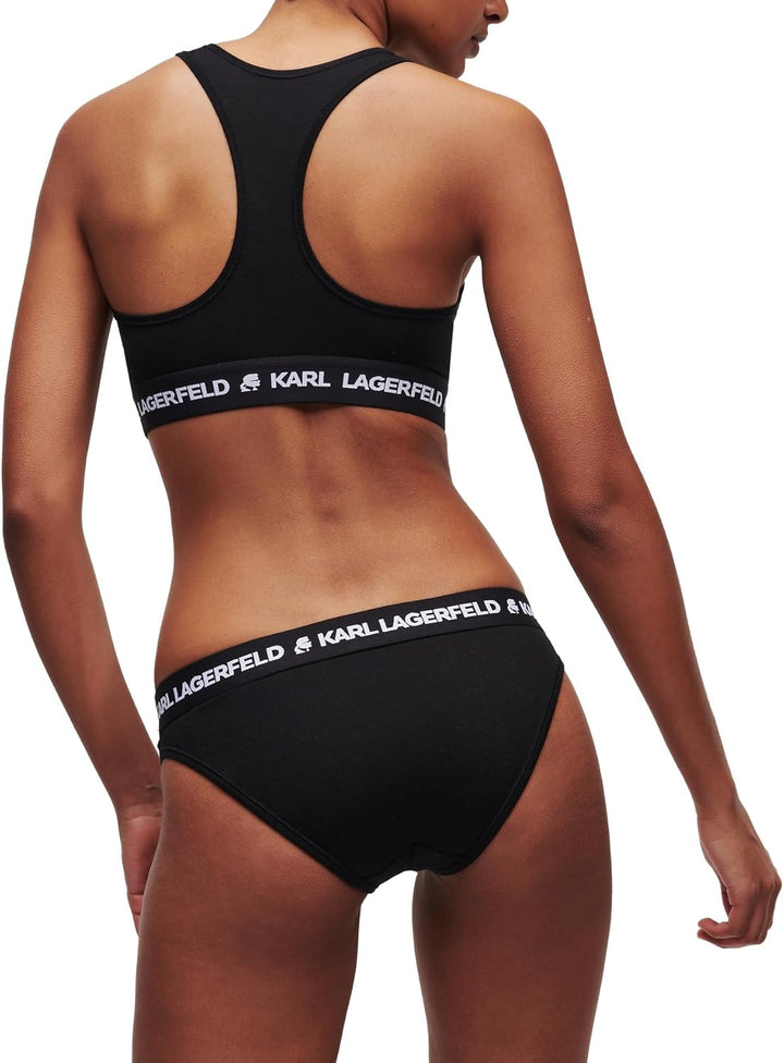 KARL LAGERFELD Damen Karl Lagerfeld Damen Sport-Bh Mit Karl-Logo XS Schwarz, XS Schwarz