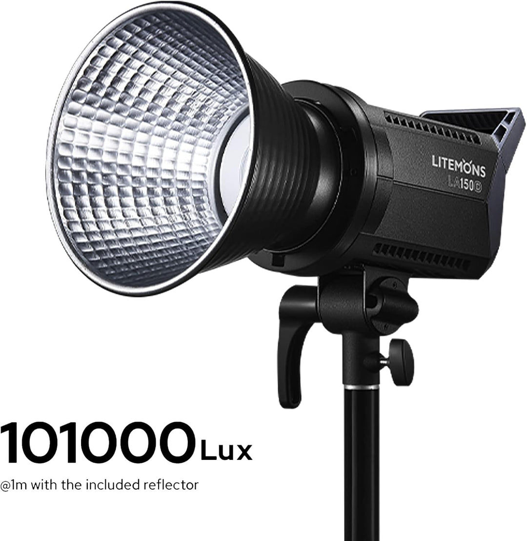 GODOX LA150D LED Videolicht, Litemons LED Continuous Light 101000Lux 1m,2800-6500K APP-Steuerung 8 F