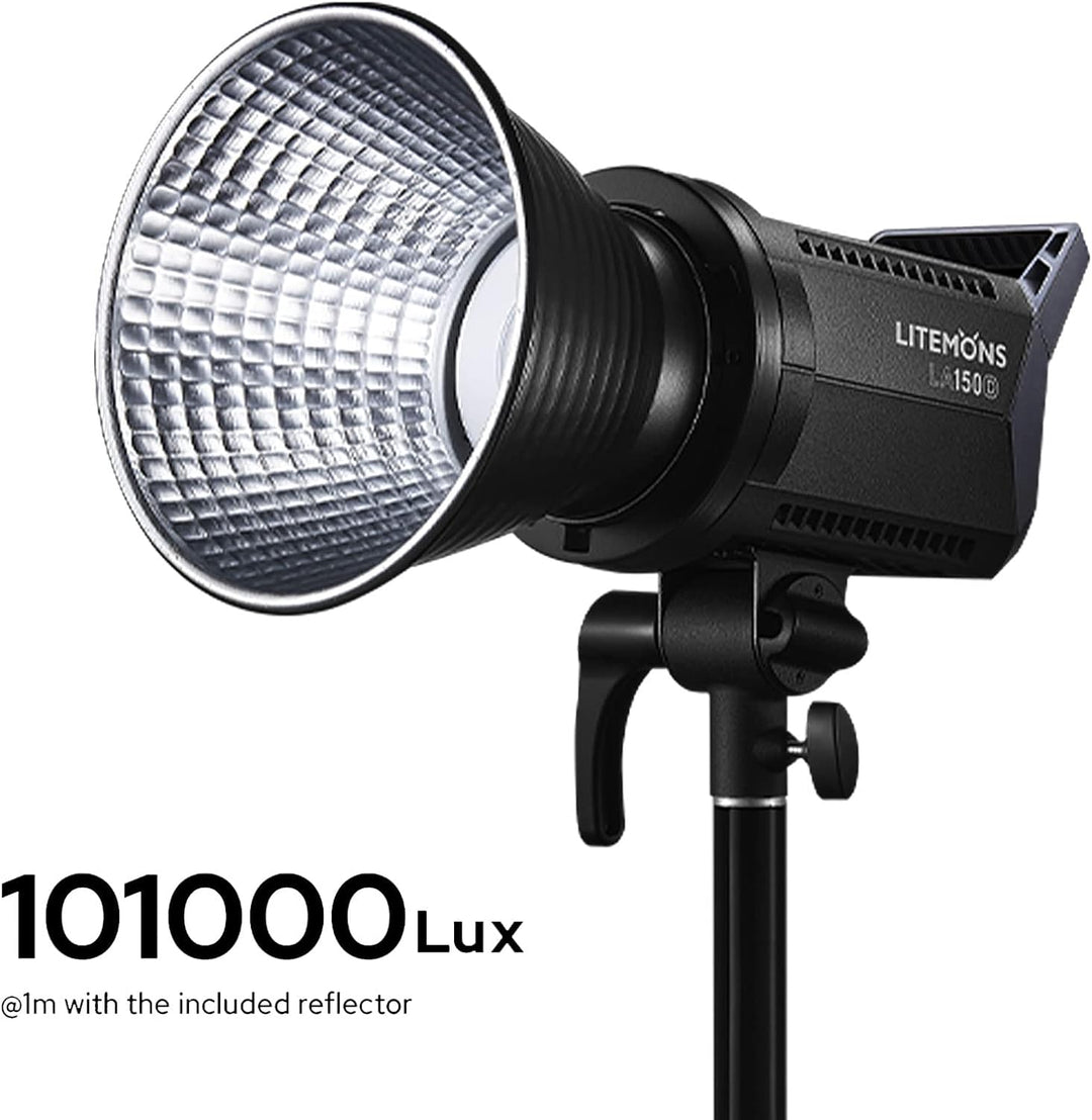 GODOX LA150D LED Videolicht, Litemons LED Continuous Light 101000Lux 1m,2800-6500K APP-Steuerung 8 F