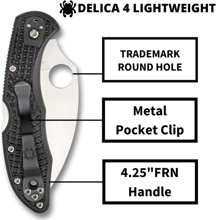 Spyderco Delica 4 Wharncliffe - Mango: FRN * Gris_Filo: LISO