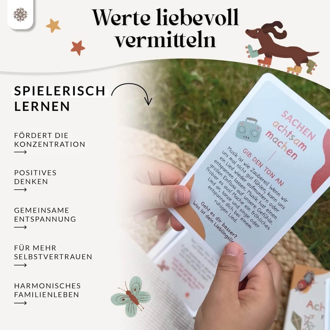 Lebenskompass Achtsamkeitskarten für Kinder Affirmationskarten Kinder für positives Denken, Selbstli