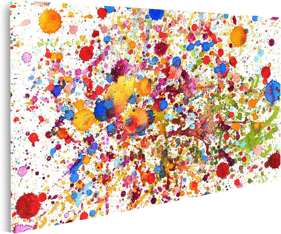 islandburner Bild auf Leinwand Bunte Farbkleckse Auf Weissem Hintergrund Bilder Wandbilder Poster 10