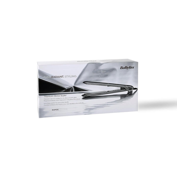 BaByliss Titanium Shine Glätteisen – NEU 2025, Titan-Keramik-Gleittechnologie, 5 Temperatureinstellu