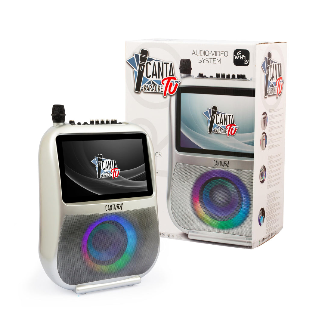 Canta TU Karaoke, tragbares Audio- und Videosystem für unterwegs mit kabellosem Mikrofon, geeignet f
