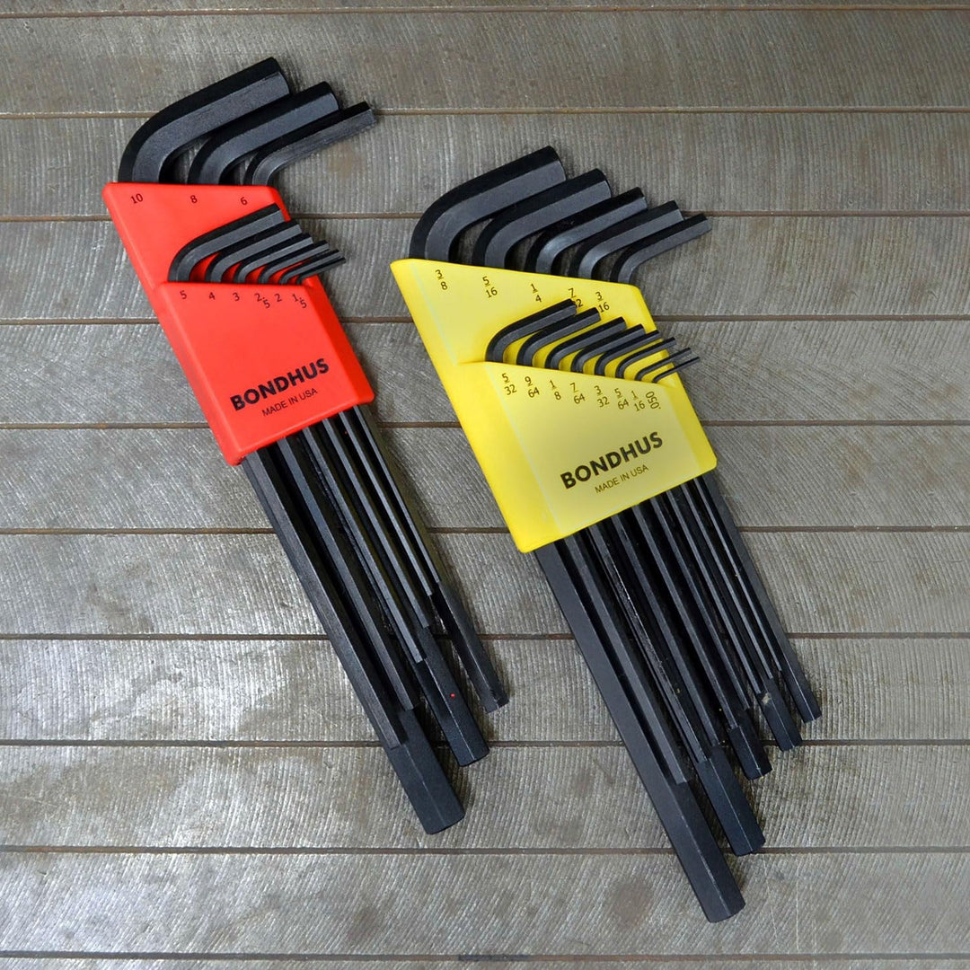 Bondhus 22199 Doppelpack Sechskant-L-Schlüssel, lange Ausführung, 12137 (1,27–9,53 mm) & 12199 (1,5–