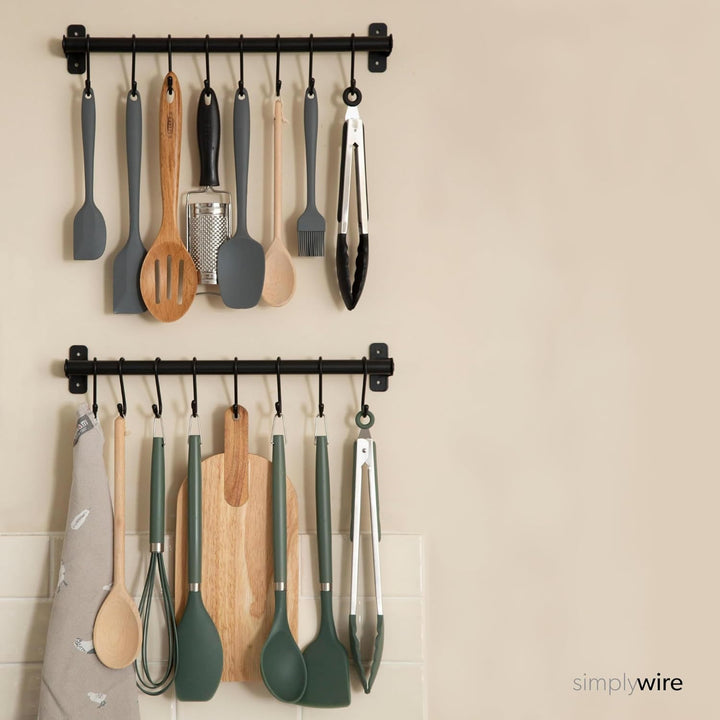 simplywire Küchenutensilienhalter und Organizer – 2er-Pack an der Wand montierter Pfannenständer mit