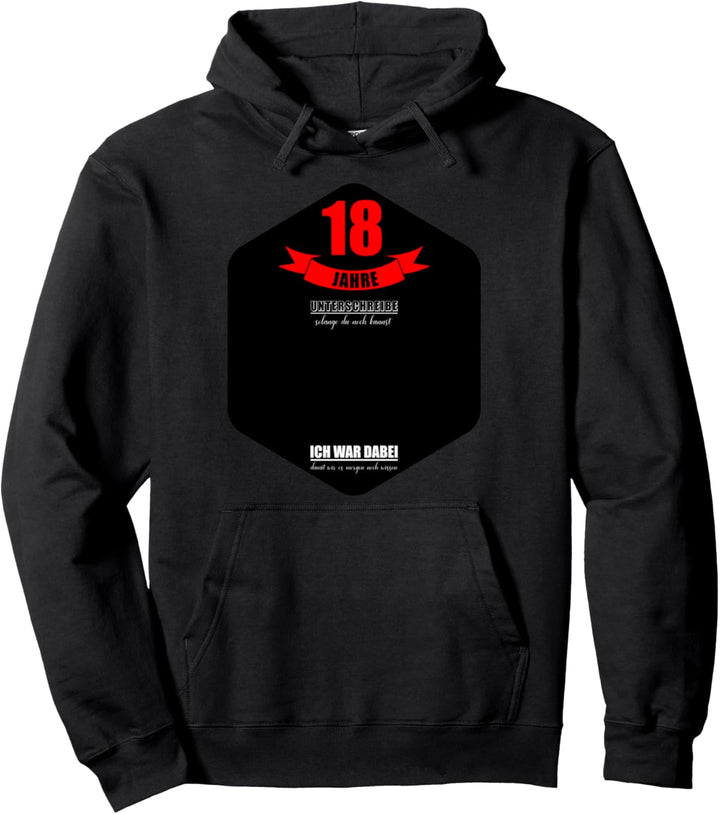 18 Jahre Geburtstag Party Lustiges 18 Geburtstag Gästebuch Pullover Hoodie