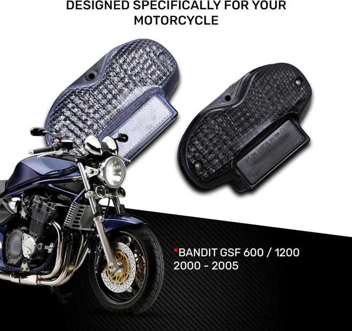 aVDB-moto LED Bremslicht/Rücklicht kompatibel mit SUZUKI BANDIT 600 GSF 2000-2005 Plug & Play mit in