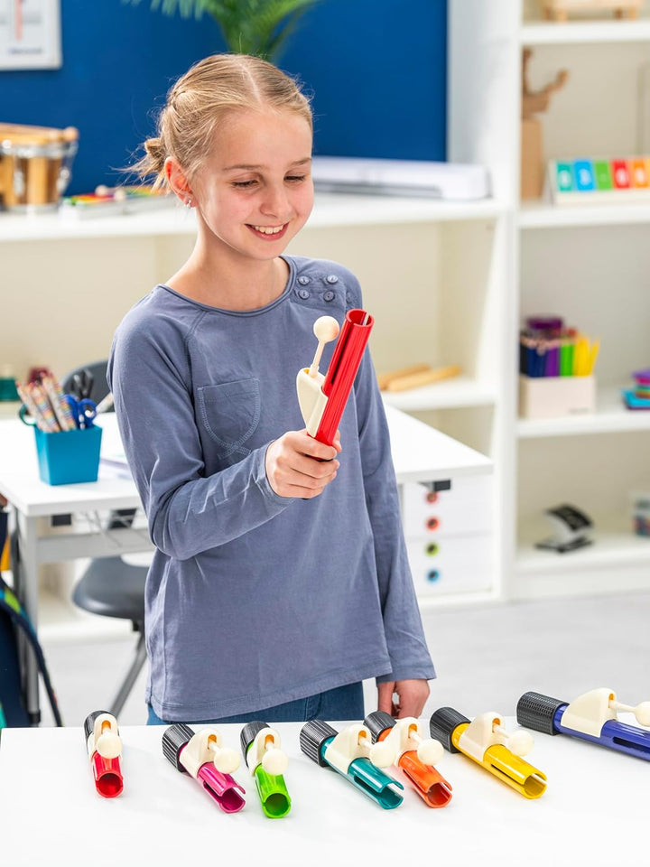 Betzold Handchimes in Boomwhackers®-Farben - farbige Klangstäbe Kinder Handglocken-Set diatonisch, d
