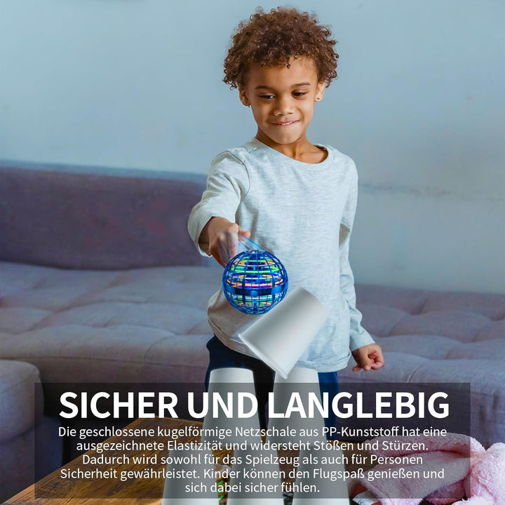 Fliegender Ball Spielzeug (Rosa, Verbessert): LED Hover Orb, Boomerang Ball, Flying Toys für Mädchen