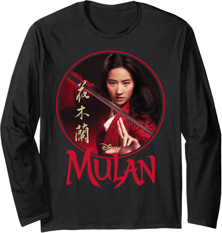 Disney Mulan Live Action Mulan Circle Portrait Logo Langarmshirt