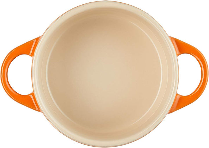 Le Creuset Mini-Cocotte aus Steinzeug, 200 ml, 10 x 5 cm, Ofenrot, 71901100900100, Ofenrot