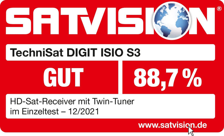 TechniSat DIGIT ISIO S3 - HD Sat-Receiver mit Twin-Tuner (HDTV, DVB-S2, PVR Aufnahmefunktion via USB