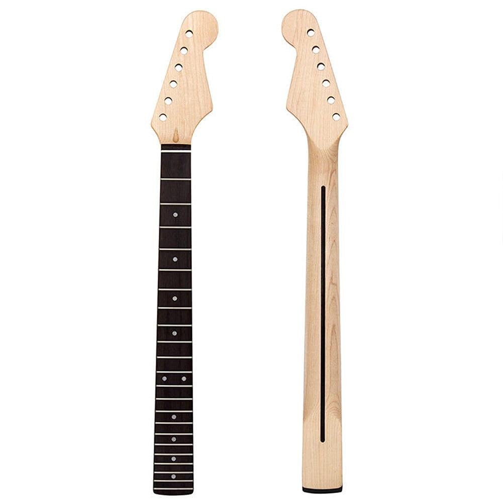 BTSEURY Gitarrenhals mit 22 Bünden, Holzgriffbrett, Palisander-Griffbrett, E-Gitarren-Ersatz