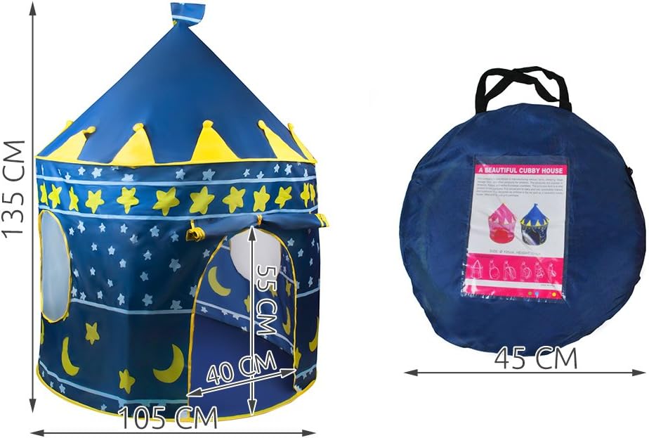 Kinderzelt Spielzelt Spielhaus Blau Schloss Zelt Kinder 1163