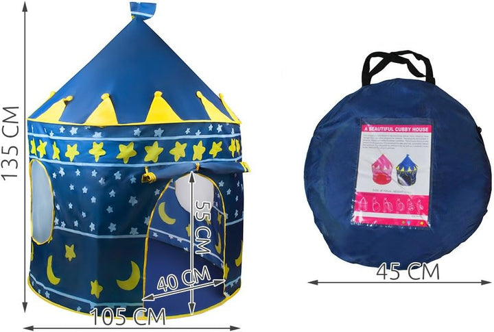 Kinderzelt Spielzelt Spielhaus Blau Schloss Zelt Kinder 1163