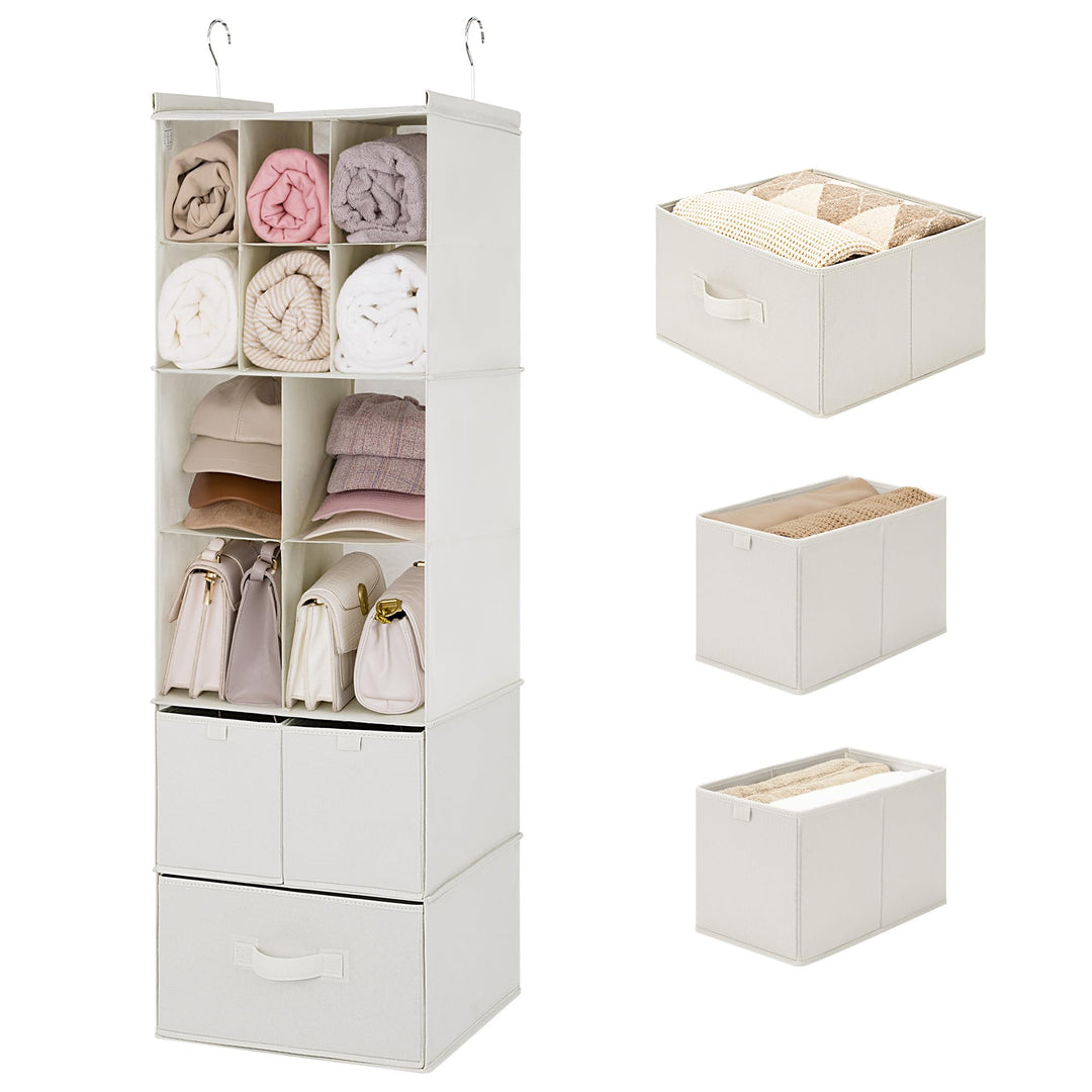 GRANNY SAYS Hängender Schrankorganizer mit Schubladen, 6 Regalteiler Hängender Schrankorganizer, tra