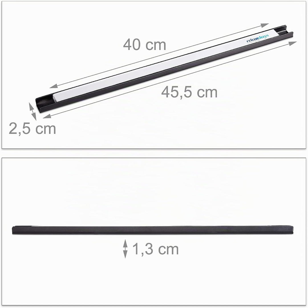 Relaxdays Magnetleiste 3er Set, für Werkzeug, stark magnetisch, Werkstatt, Garage, Büro, 45 cm lang,