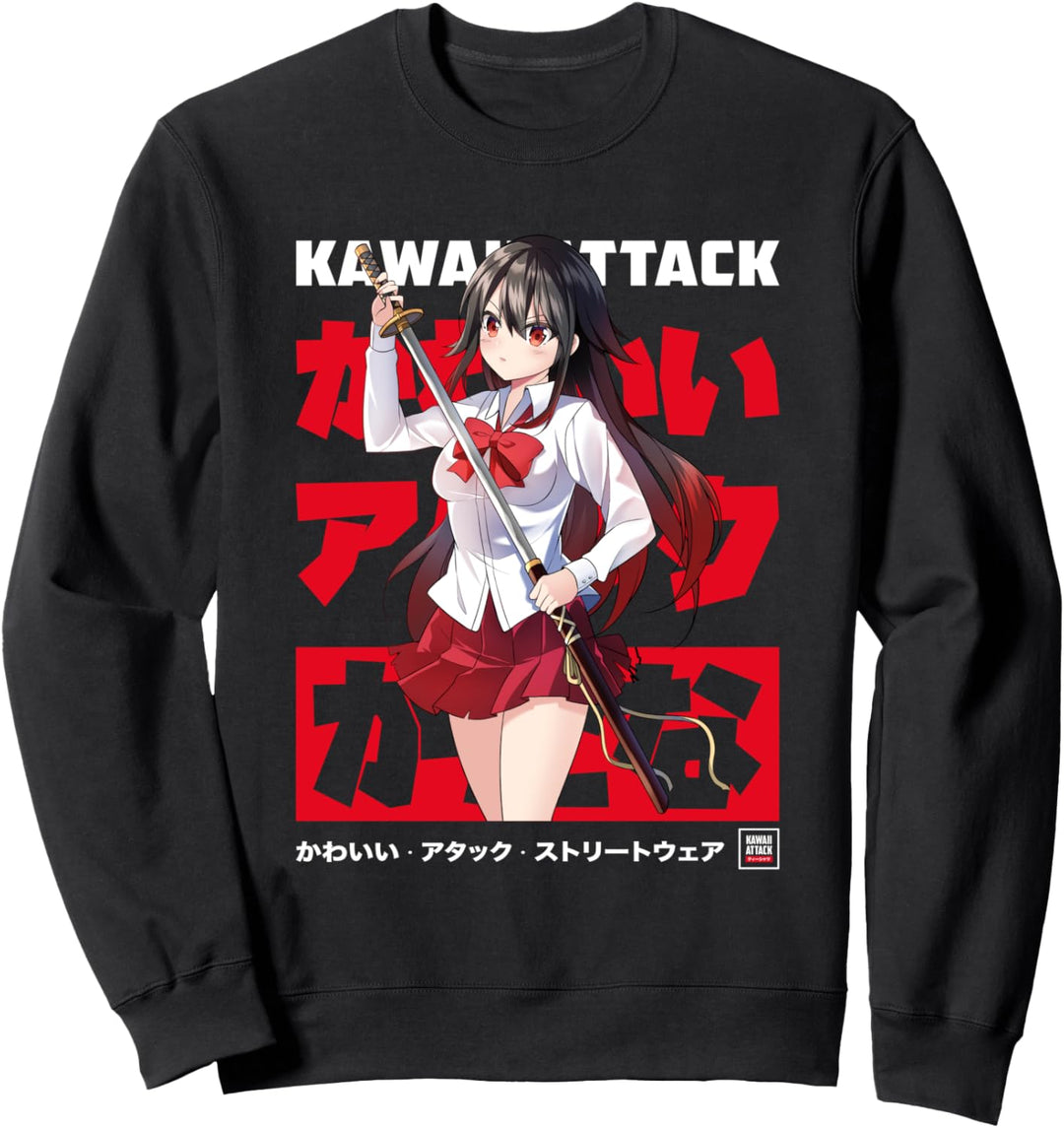 Katana Yandere Kawaii Japanischer Anime Sweatshirt