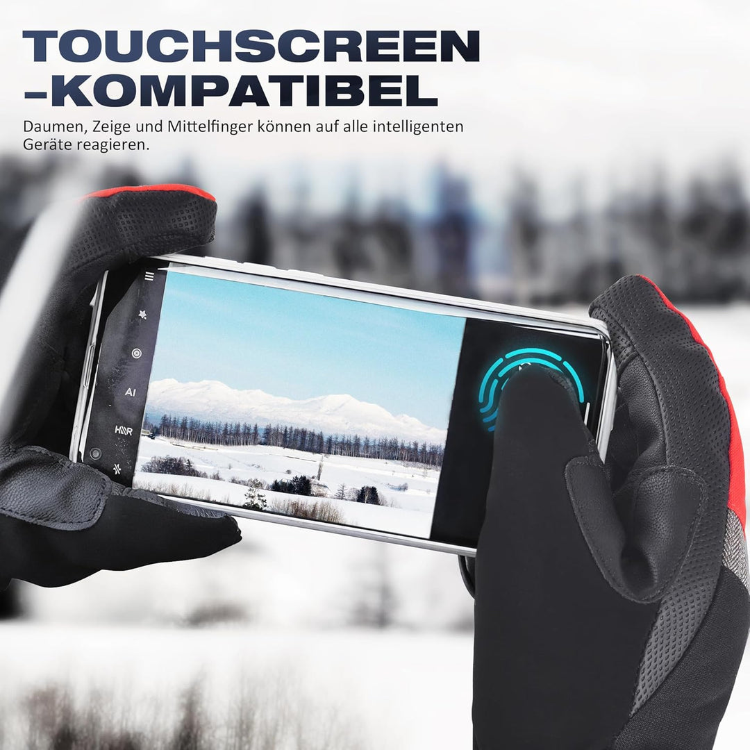 Kineed Skihandschuhe Damen Touchscreen Winterhandschuhe Wasserdicht Snowboardhandschuhe Winter Warm