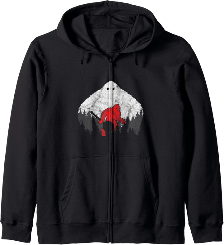 Bigfoot Banjospieler Bluegrass Vintage Retro Countrymusik Kapuzenjacke