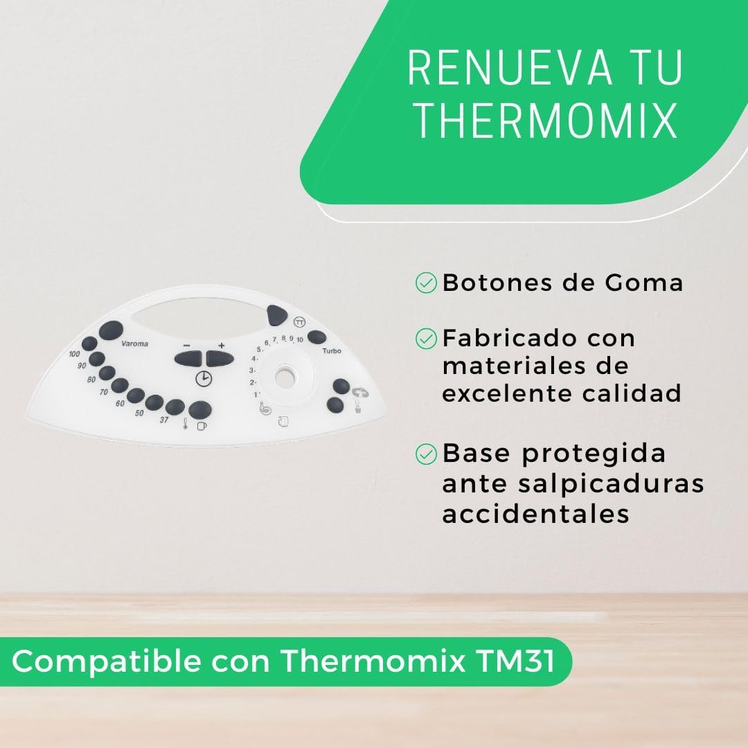Thermomix TM31 Knopf | Frontpanel komplett mit Membran-Tastatur | Ersatzteile, Zubehör für den Therm