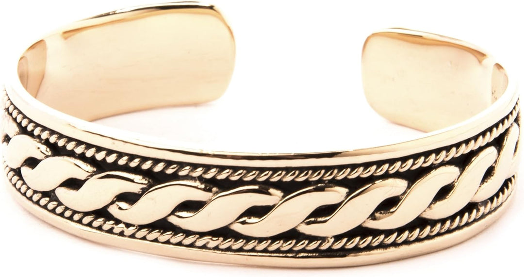 Windalf Mittelalter Armschmuck LUKAN Ø 6.3 cm Armreif mit Wikingerknoten Hochwertige Bronze
