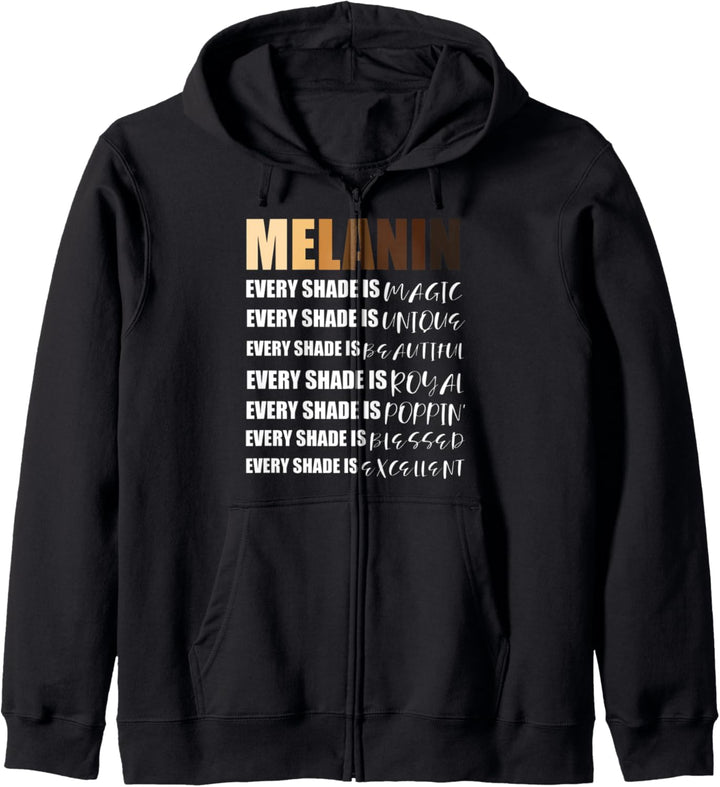 Oheneba: Melanin Shades Black Pride Empowerment Words Kapuzenjacke