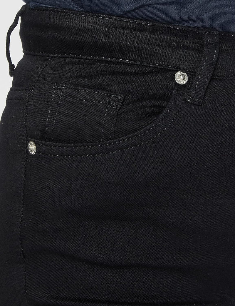 NA-KD Damen Skinny High Waist Open Hem Jeans, Schwarz
