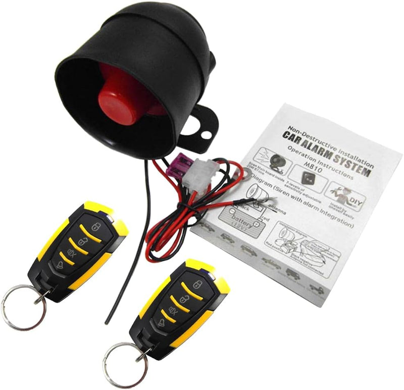 Riloer 810-8131 Universal Auto Alarm Vibration Auto Diebstahlsicherung Gerät Auto Alarm Zubehör Auto