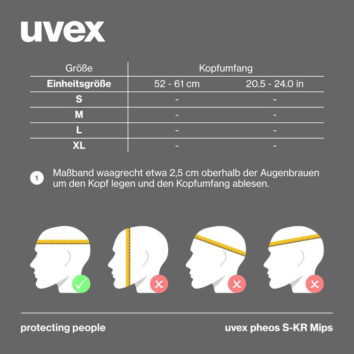 uvex pheos S-KR MIPS Schutzhelm - Industrieschutzhelm - MIPS-Technologie, stufenlose Weitenregulieru