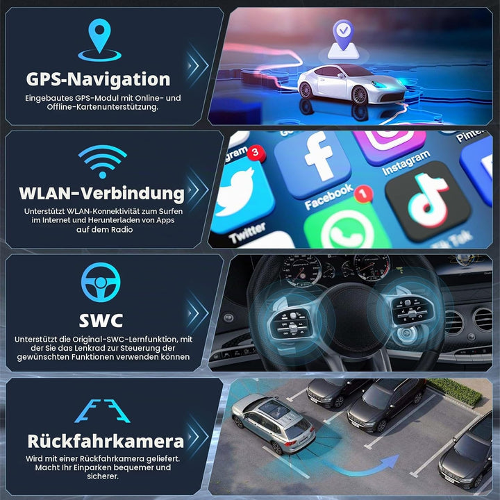 Hikity 4G+64G Android 15 Autoradio für Citroen Berlingo B9 2008-2017/Peugeot Partner 2008-2019 mit 9
