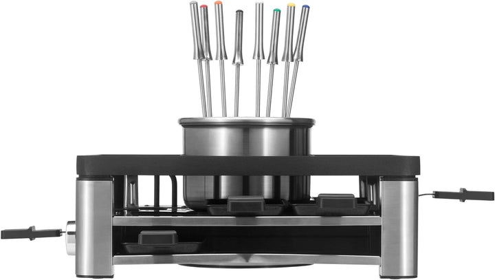 WMF Lumero 3in1 Gourmet Station für 8 Personen, Raclette Grill Fondue, elektrisch, Temperaturregulie