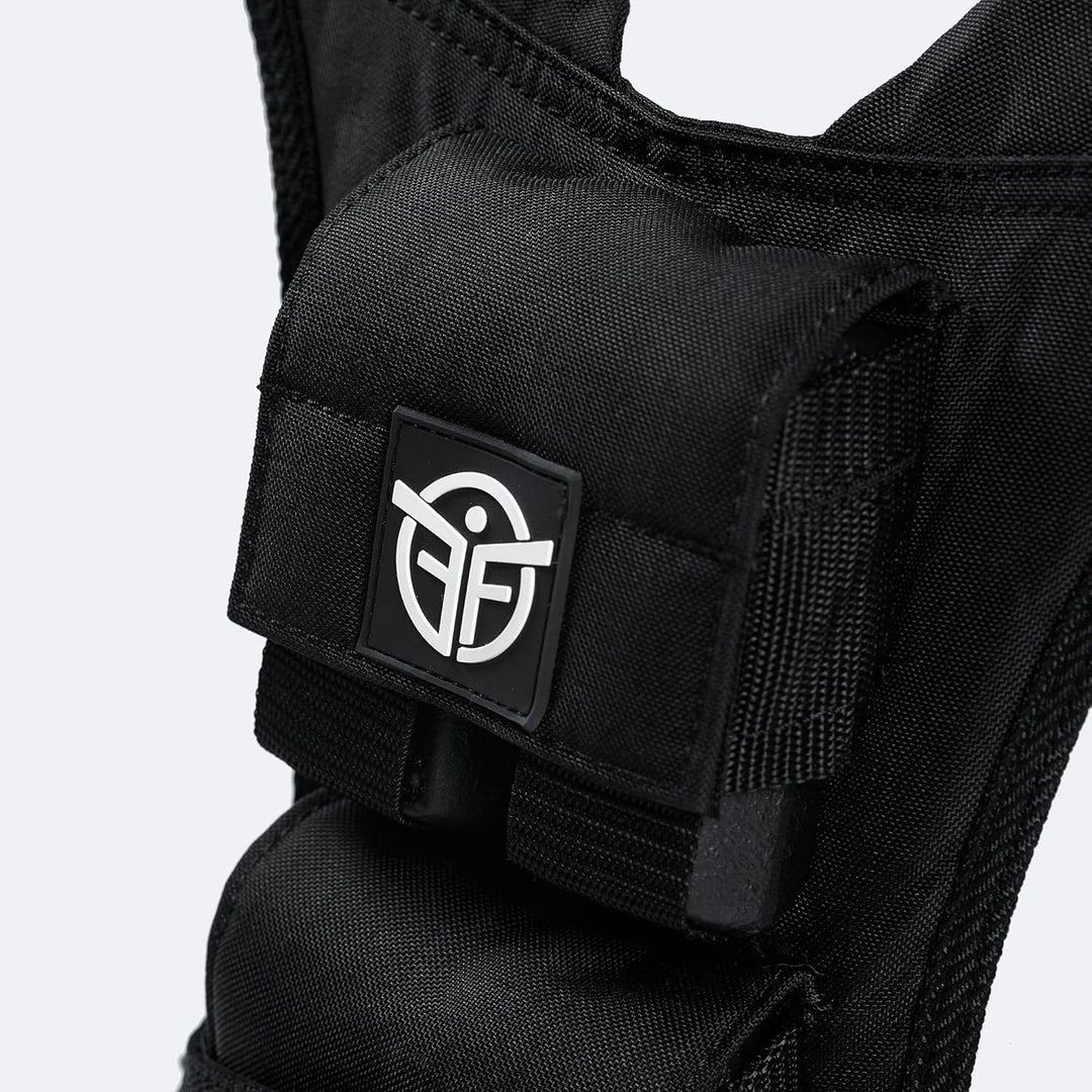 Eric Flag - Gewichtsweste 20kg oder 10kg, Herausnehmbare Metall-Gewichte, Verstellbare Trainingswest