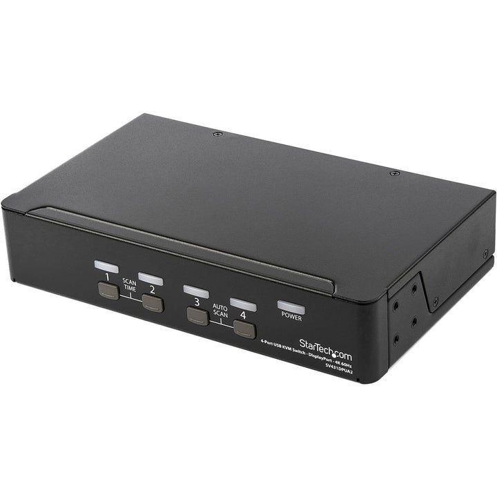 StarTech.com 4 Port DisplayPort KVM Switch - 4K 60Hz - Einzelner DP 4K Bildschirm - Vier Port UHD DP