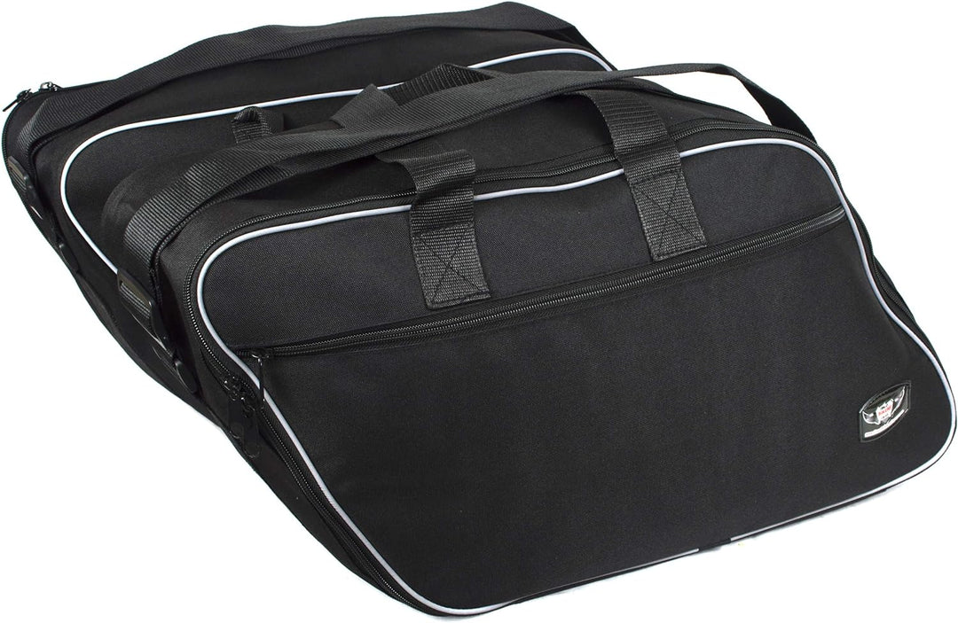 GROSSES Biker-ZAHNRAD - Packtaschen für Innenfutter für Harley Davidson Road King Electra Glide-Paar
