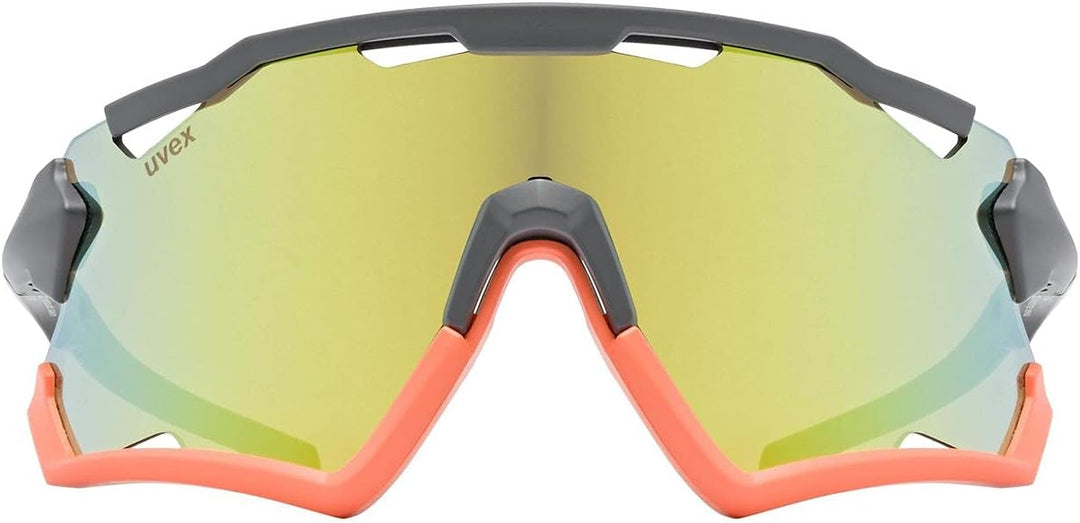 uvex Unisex Sportstyle 228 Sportbrille (1er Pack) Einheitsgrösse grey mat orange/orange, Einheitsgrö