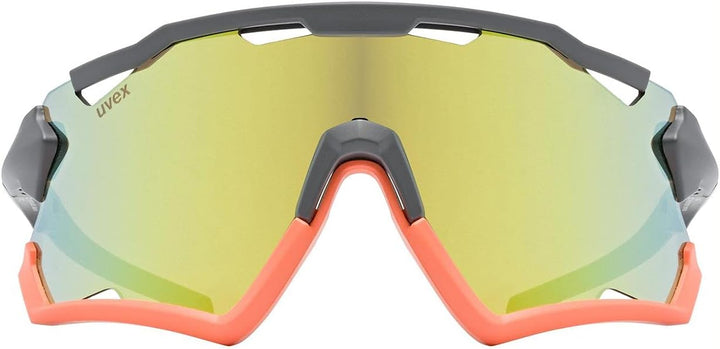 uvex Unisex Sportstyle 228 Sportbrille (1er Pack) Einheitsgrösse grey mat orange/orange, Einheitsgrö