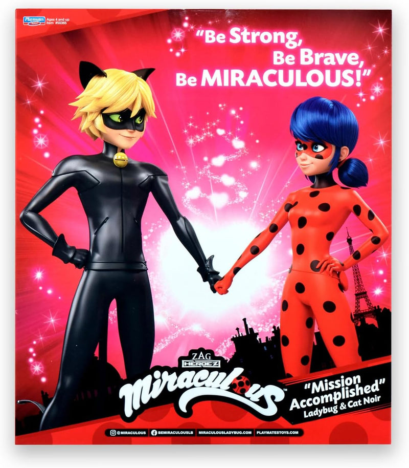 Bandai - Miraculous Ladybug - 2er Packung Ankleidepuppen 26 cm - Ladybug und Cat Noir - P50365, Lady