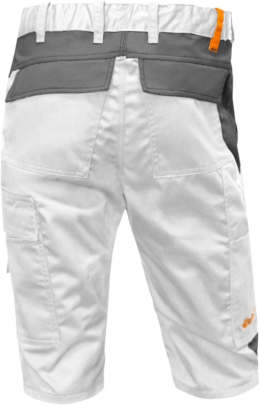 strongAnt Shorts Stretch Berlin Pro Herren Sommer Arbeitshose kurz Cargo Outdoor Grau-Shwarz-Weiss 4